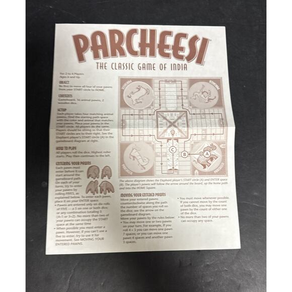 Parcheesi The Classic Game of India Milton Bradley Board Game 100% Complete 2001 - Picture 7 of 11